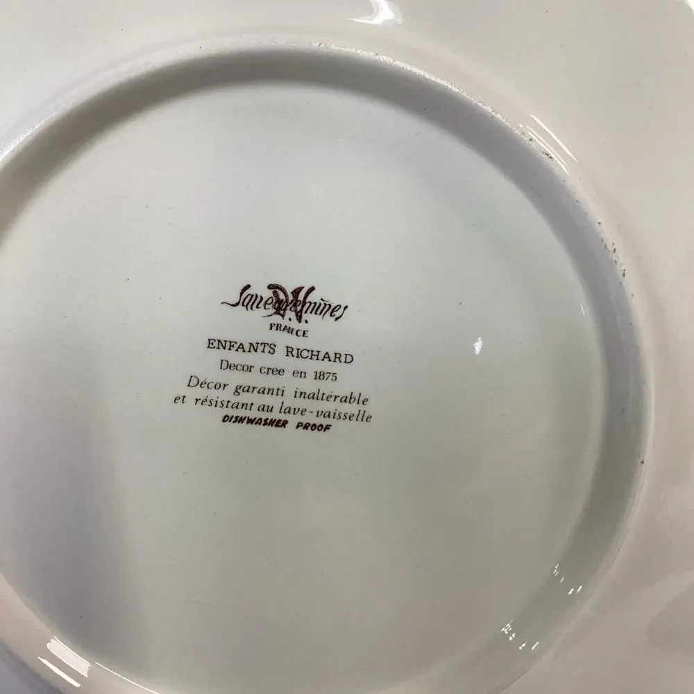 Sarreguemines Enfants Richard Rond Gebak/Taart Schaal- Round Cake Plate/Serving